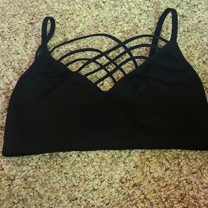 Sports bra with design on the top